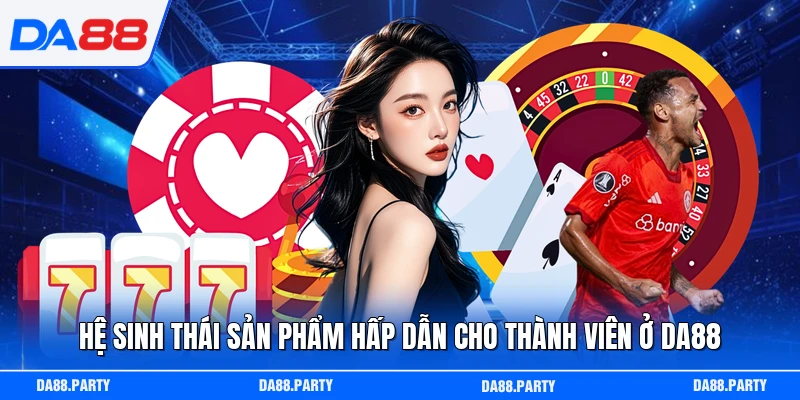 Hệ sinh thái sản phẩm hấp dẫn cho thành viên ở DA88